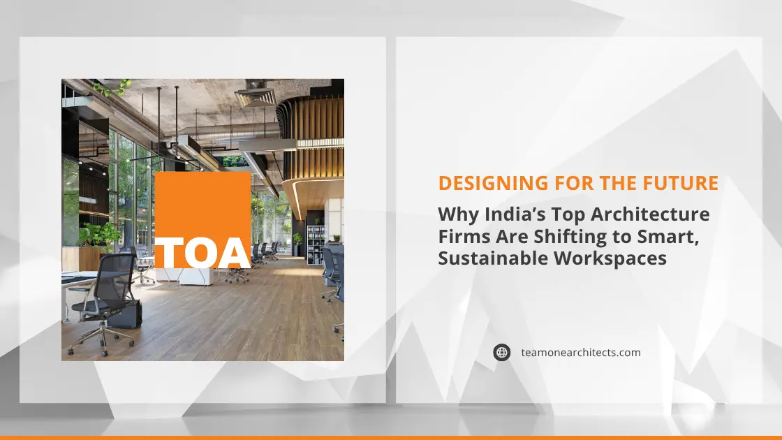 Modern smart office interior with natural lighting and tech-enabled collaborative zones designed by TOA